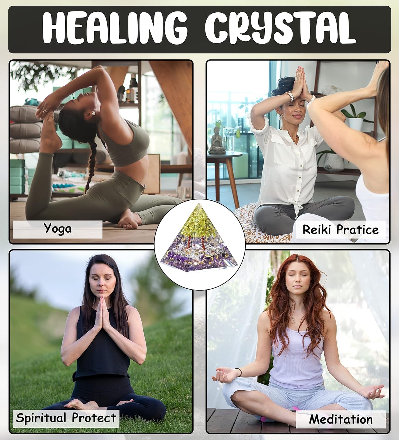 Black Tourmaline Orgone Pyramid 2.5-3 Inch