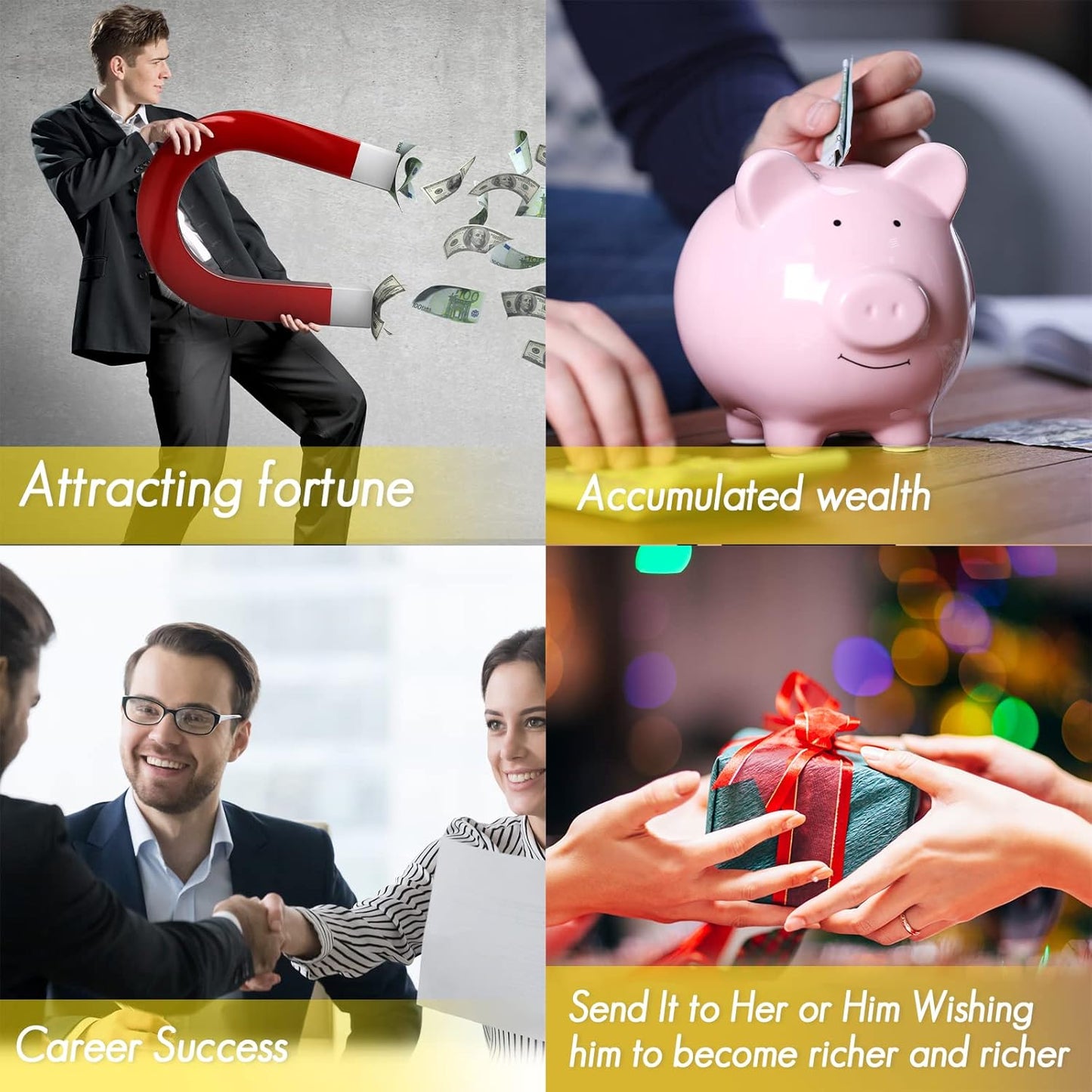 Crystals and Healing Stones Set for Abundance and Prosperity, Spiritual Crystals