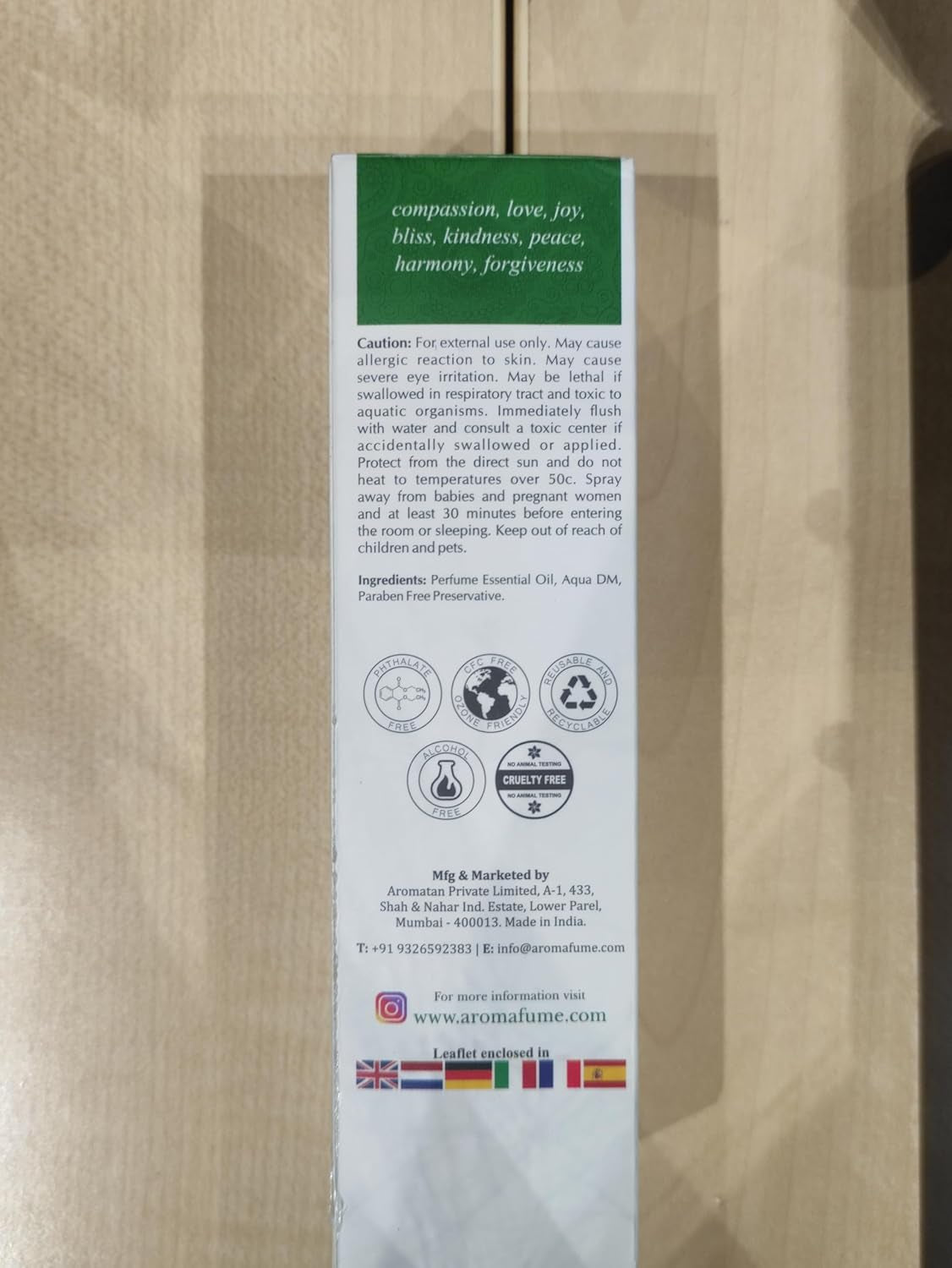 Heart Chakra Natural Mist 100Ml/3.3 Fl Oz | Anahata | Aromatherapy Spray for Chakra Balance | Rose & Bergamot Extracts