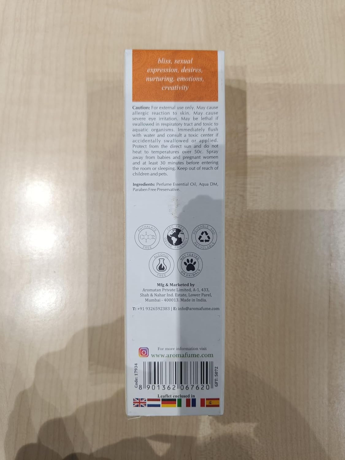  | Swadisthana | Sacral Chakra Aromatherapy Spray 