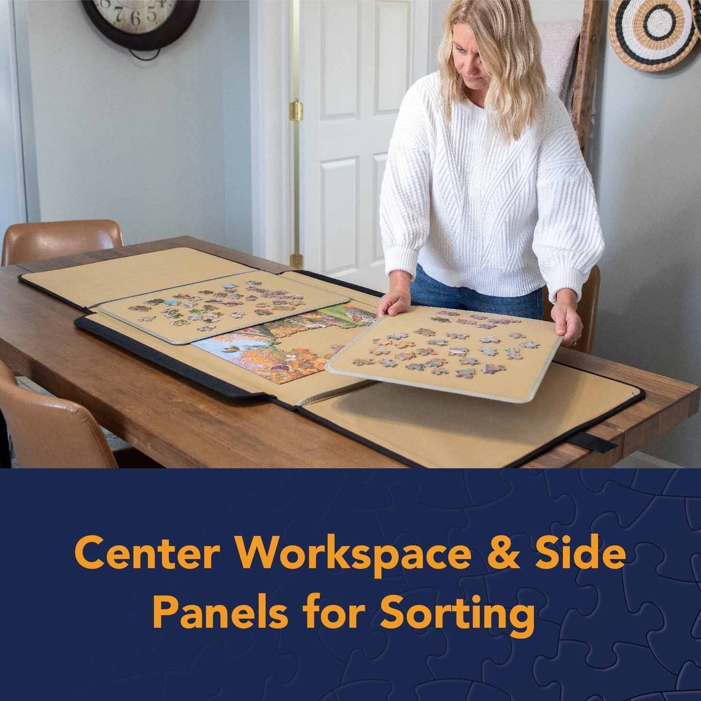 - Unique Fabric Jigsaw Caddy - Portable Puzzle Board for 1500 Pieces