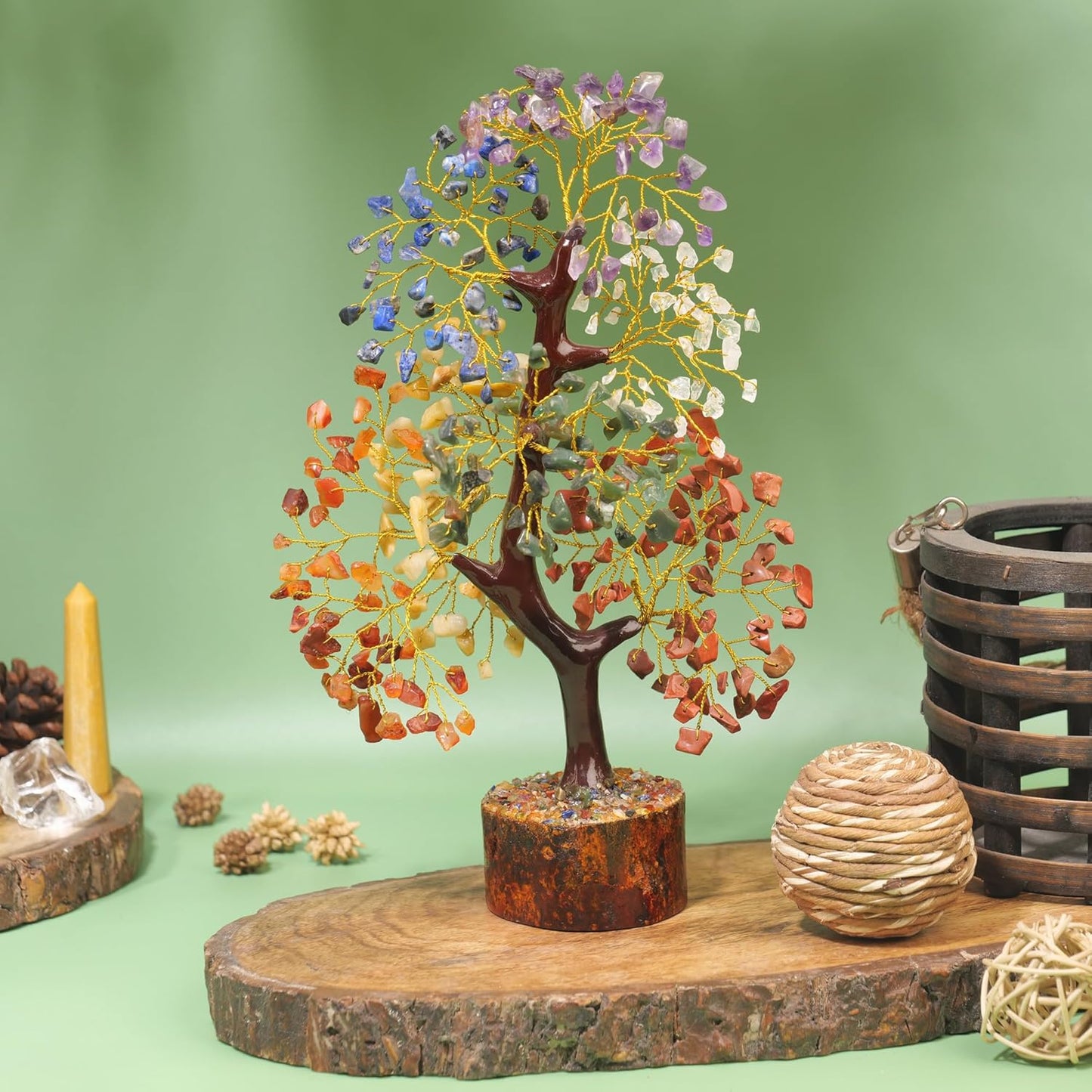 7 Chakra Tree of Life, Crystals and Healing Stones