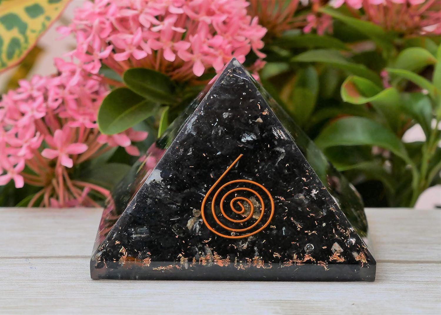 Black Tourmaline Orgone Pyramid 2.5-3 Inch