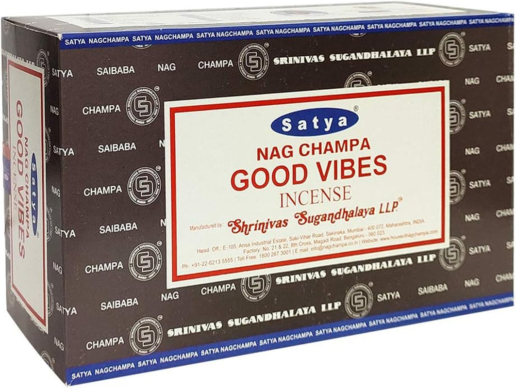 Good Vibes Incense Sticks and Incense Stick Holder Bundle