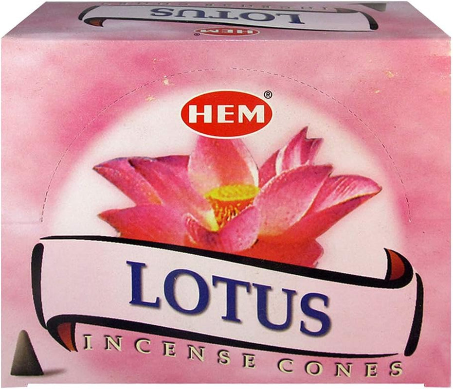 Lotus Incense Cones and Cone Incense Burner Bundle 