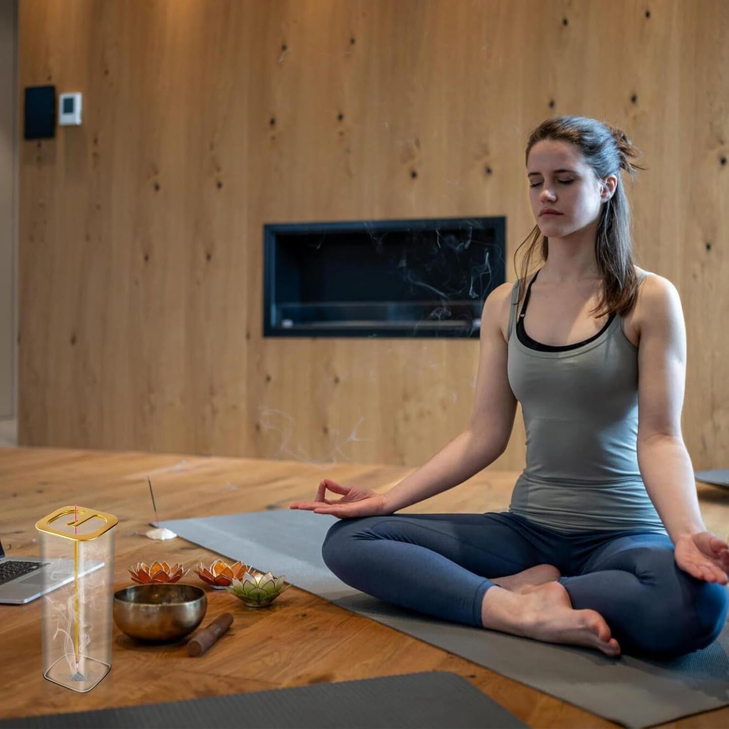  Golden Glass Incense Burner Stick Holder