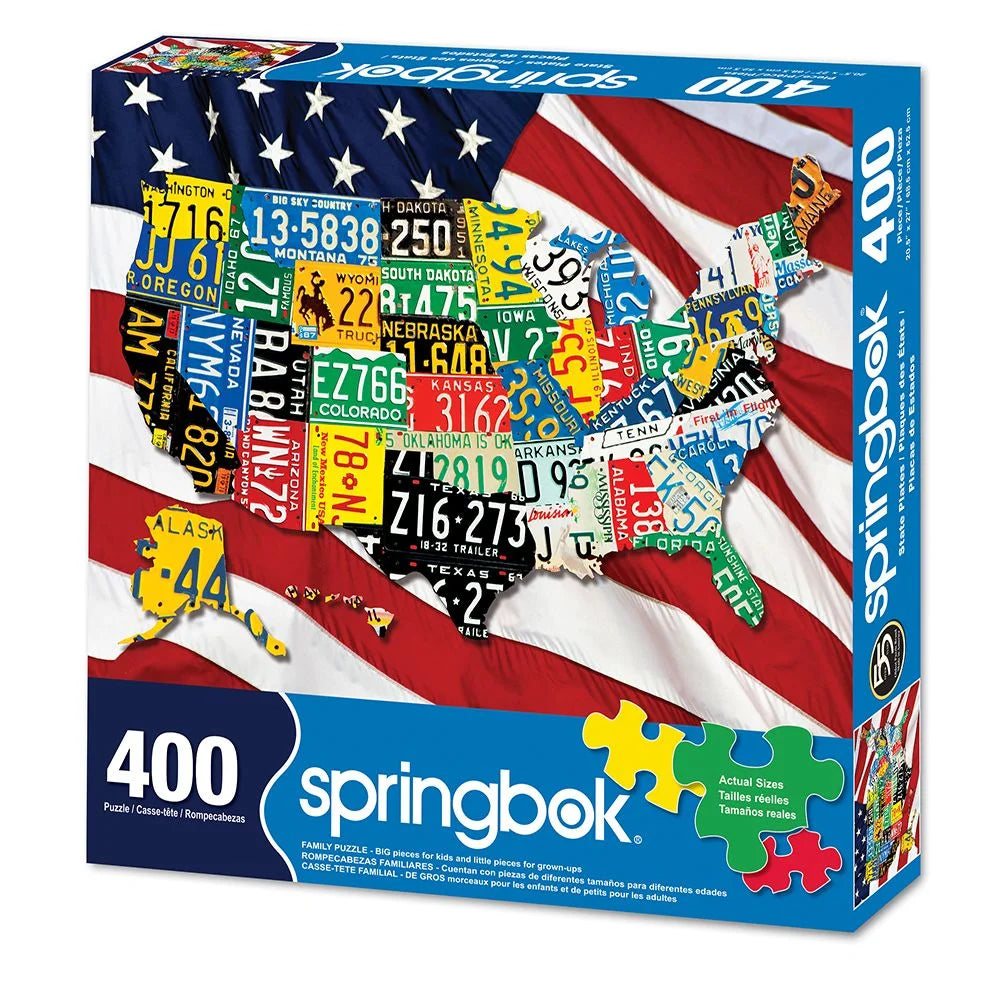 , State Plates 400 Piece Puzzle