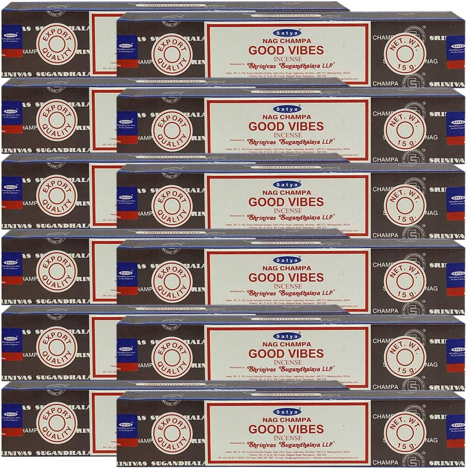 Good Vibes Incense Sticks and Incense Stick Holder Bundle