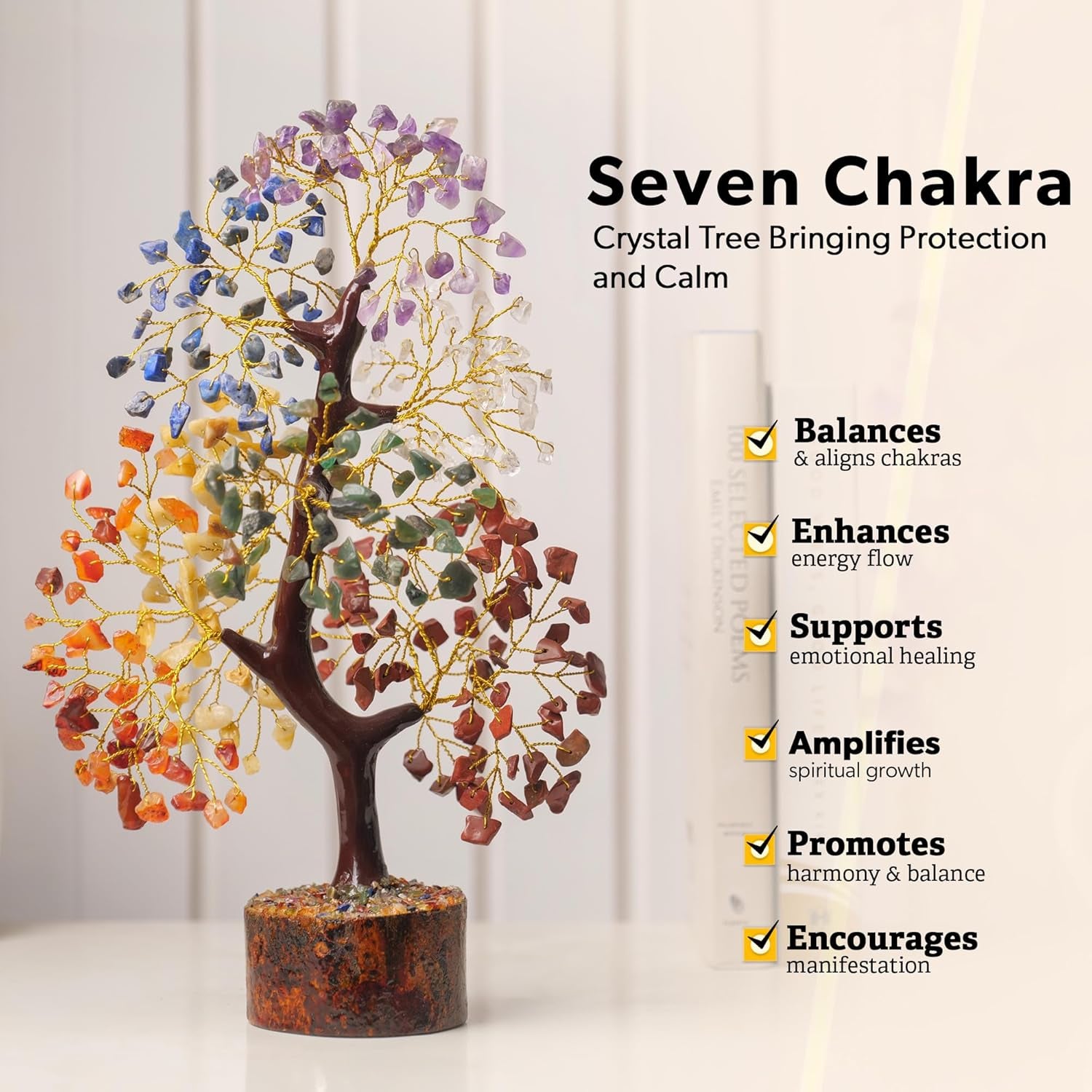 7 Chakra Tree of Life, Crystals and Healing Stones