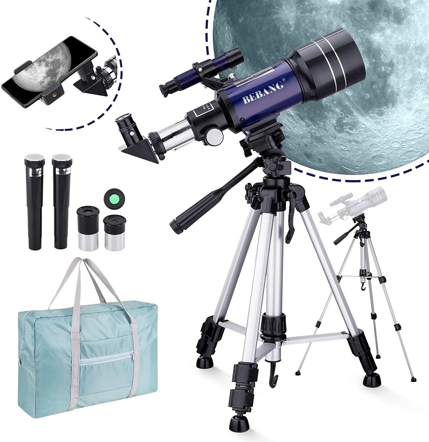Telescopes for  Beginners, 70MM Telescope for Astronomy, Refractor Telescopes with Tripod