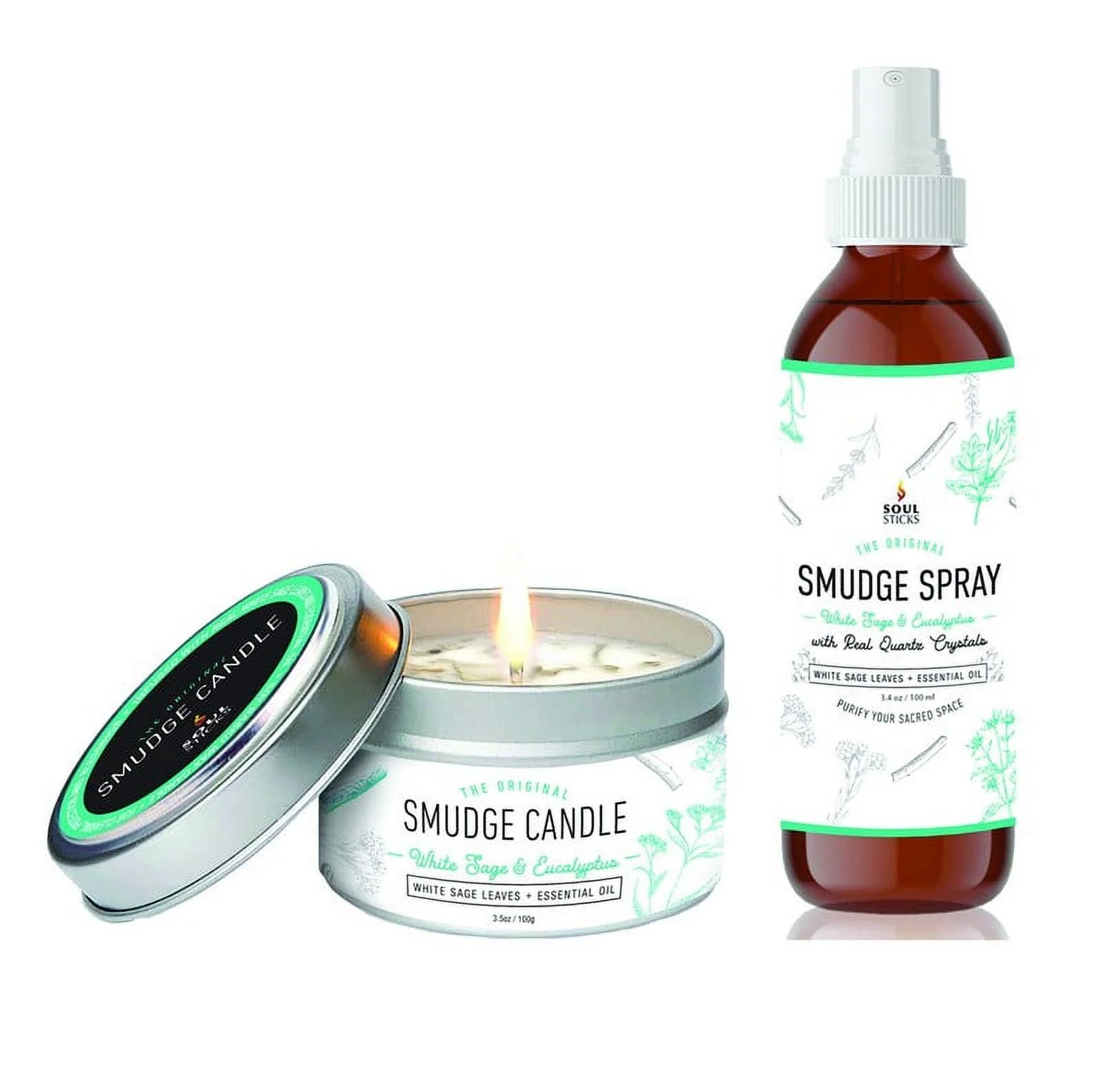 Eucalyptus Smudge Spray and Candle Bundle 