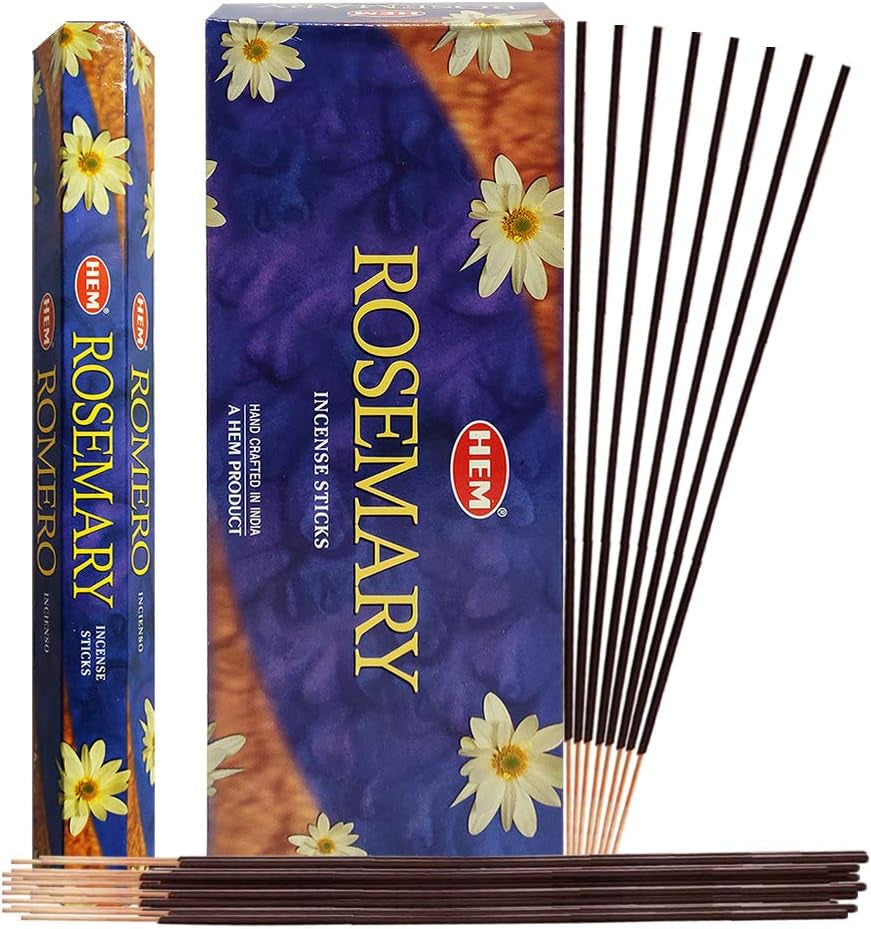 Rosemery Incense Sticks and Incense Stick Holder Bundle