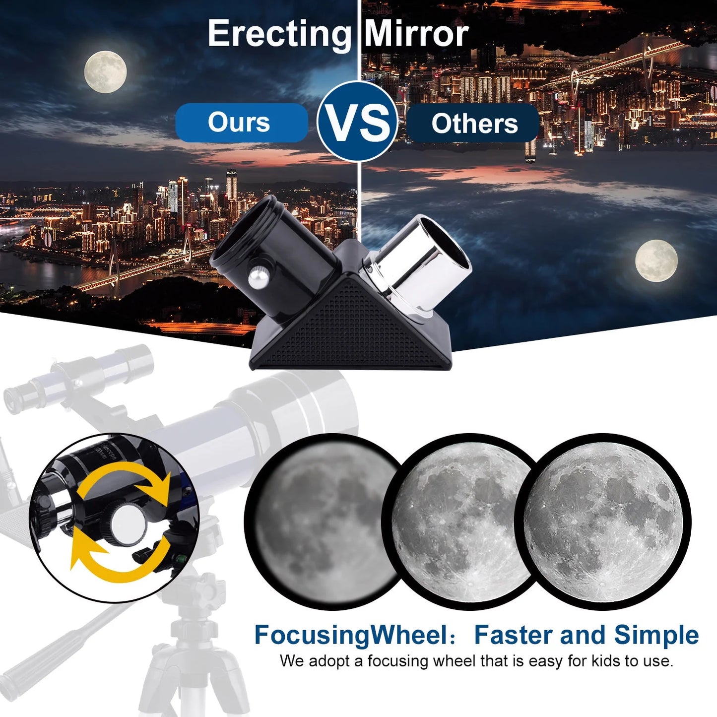 Telescopes for  Beginners, 70MM Telescope for Astronomy, Refractor Telescopes with Tripod