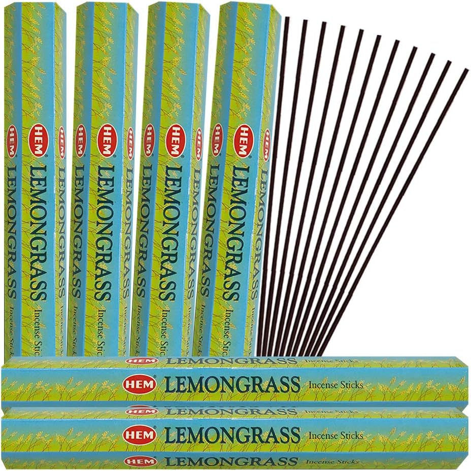 Lemongrass Incense Sticks and Incense Stick Holder Bundle 