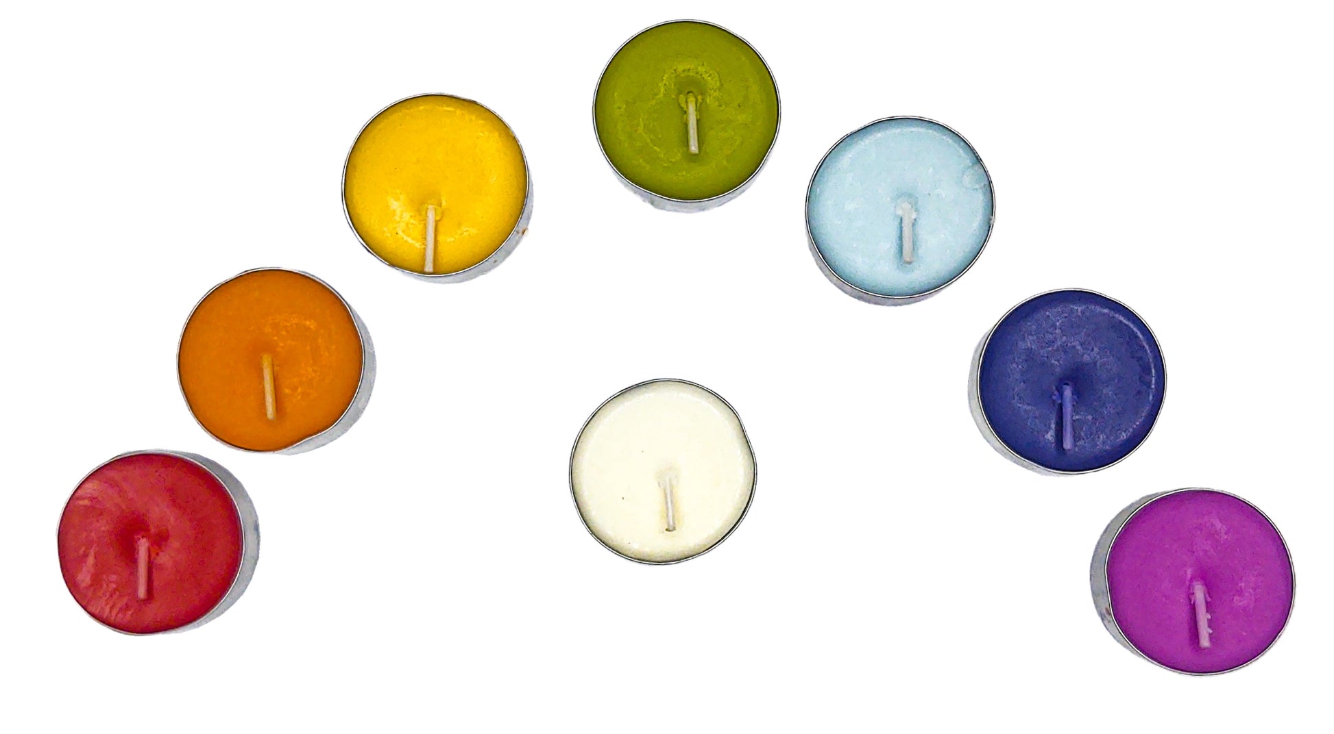 Chakra Scented and Colored Tealight Candles (16 Pc) with 8 Fragrances and Colors 