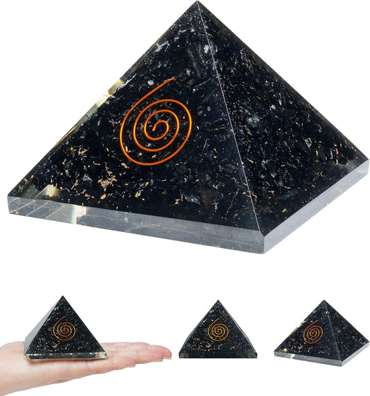 Black Tourmaline Orgone Pyramid 2.5-3 Inch
