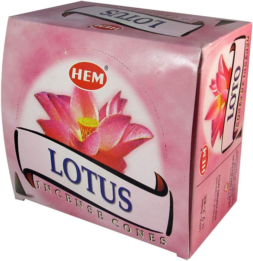 Lotus Incense Cones and Cone Incense Burner Bundle 