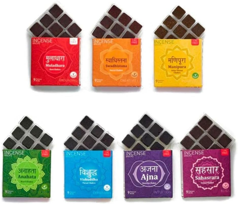 7 Chakra Incense Coal Bricks 