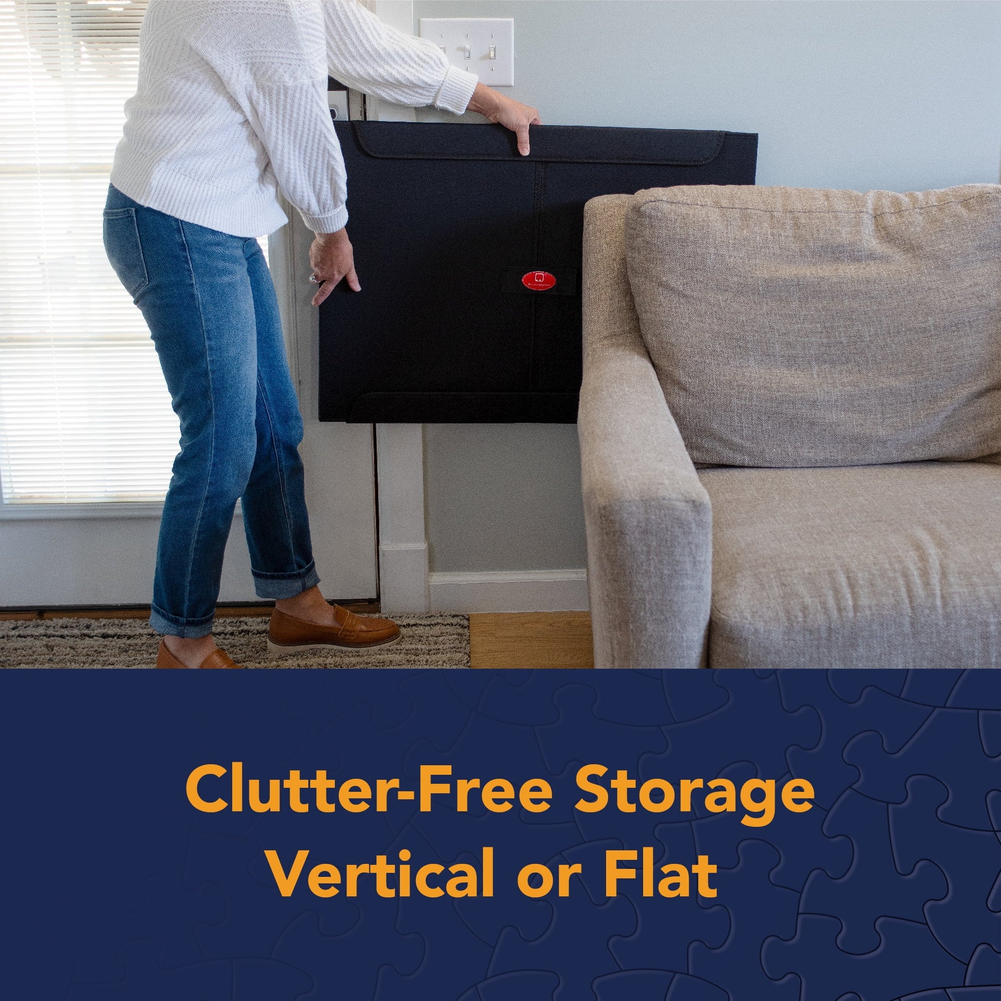 - Unique Fabric Jigsaw Caddy - Portable Puzzle Board for 1500 Pieces