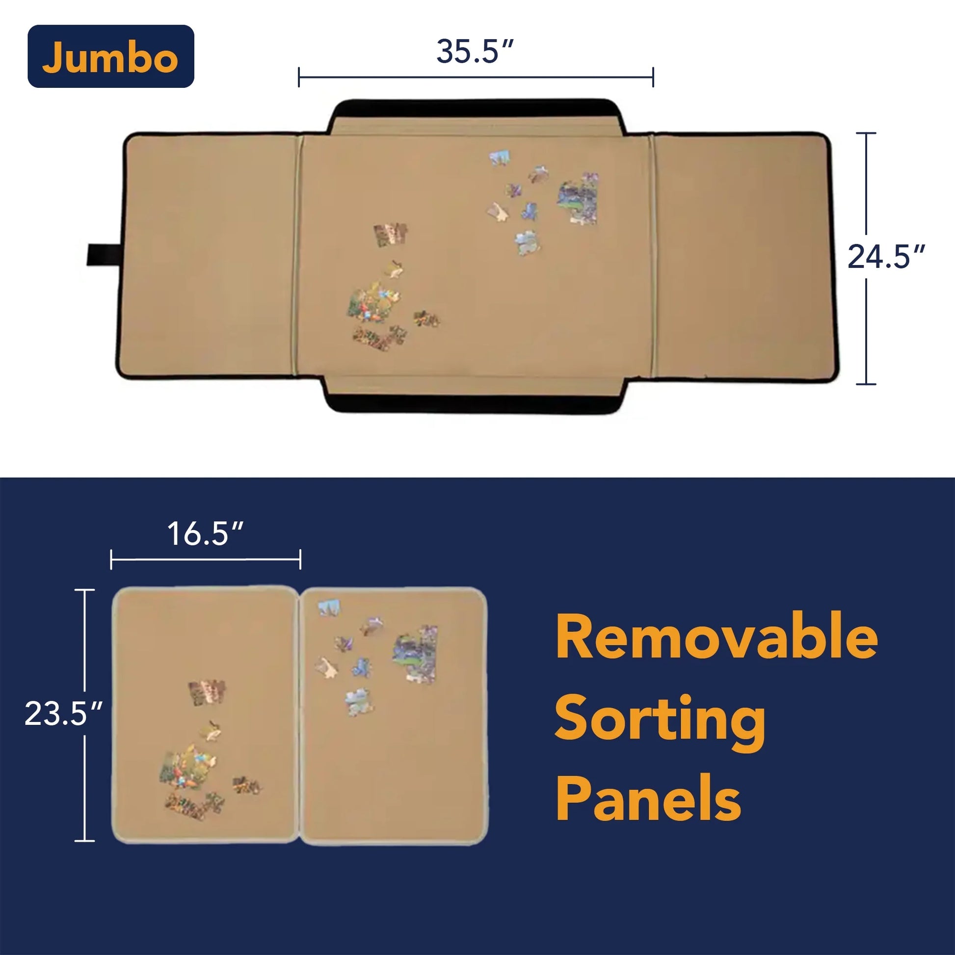 - Unique Fabric Jigsaw Caddy - Portable Puzzle Board for 1500 Pieces