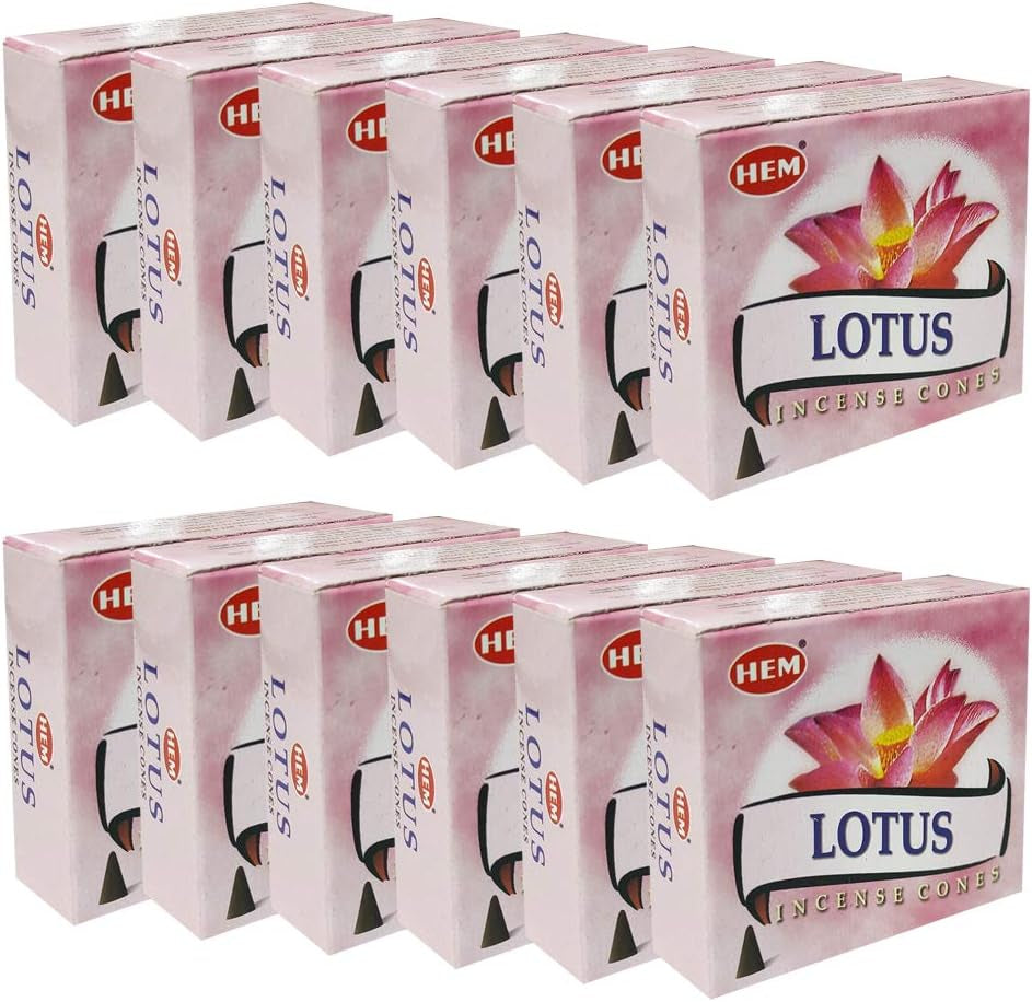 Lotus Incense Cones and Cone Incense Burner Bundle 
