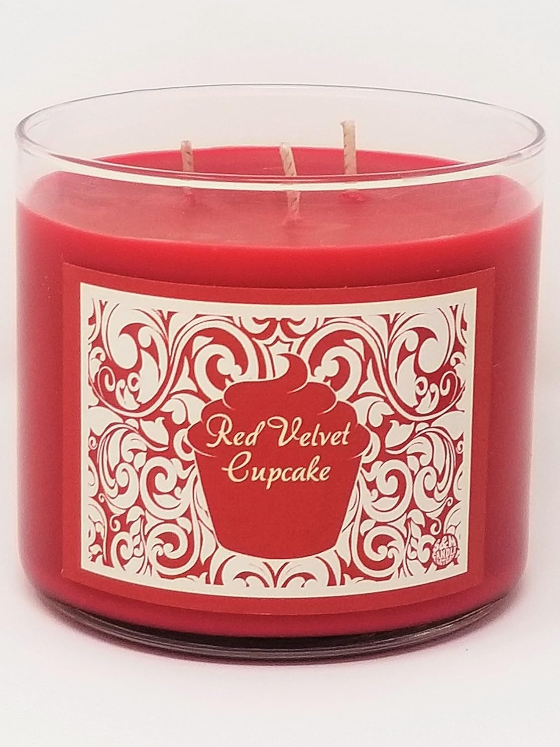 3 Wick Red Velvet Cupcake Candle Soy Wax Candle 