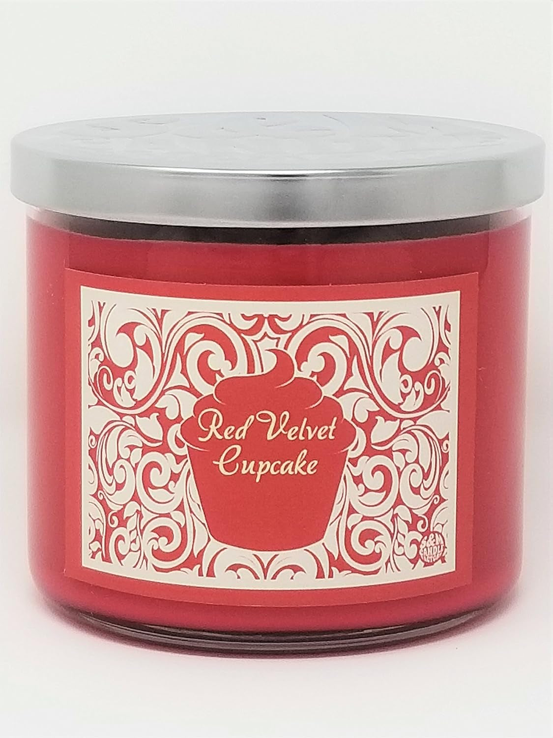 3 Wick Red Velvet Cupcake Candle Soy Wax Candle 