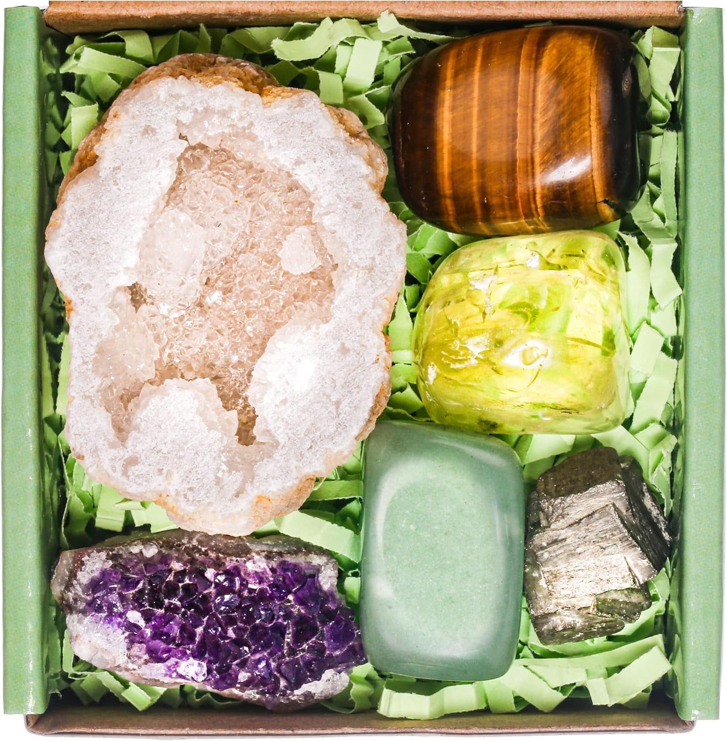 Crystals and Healing Stones Set for Abundance and Prosperity, Spiritual Crystals 