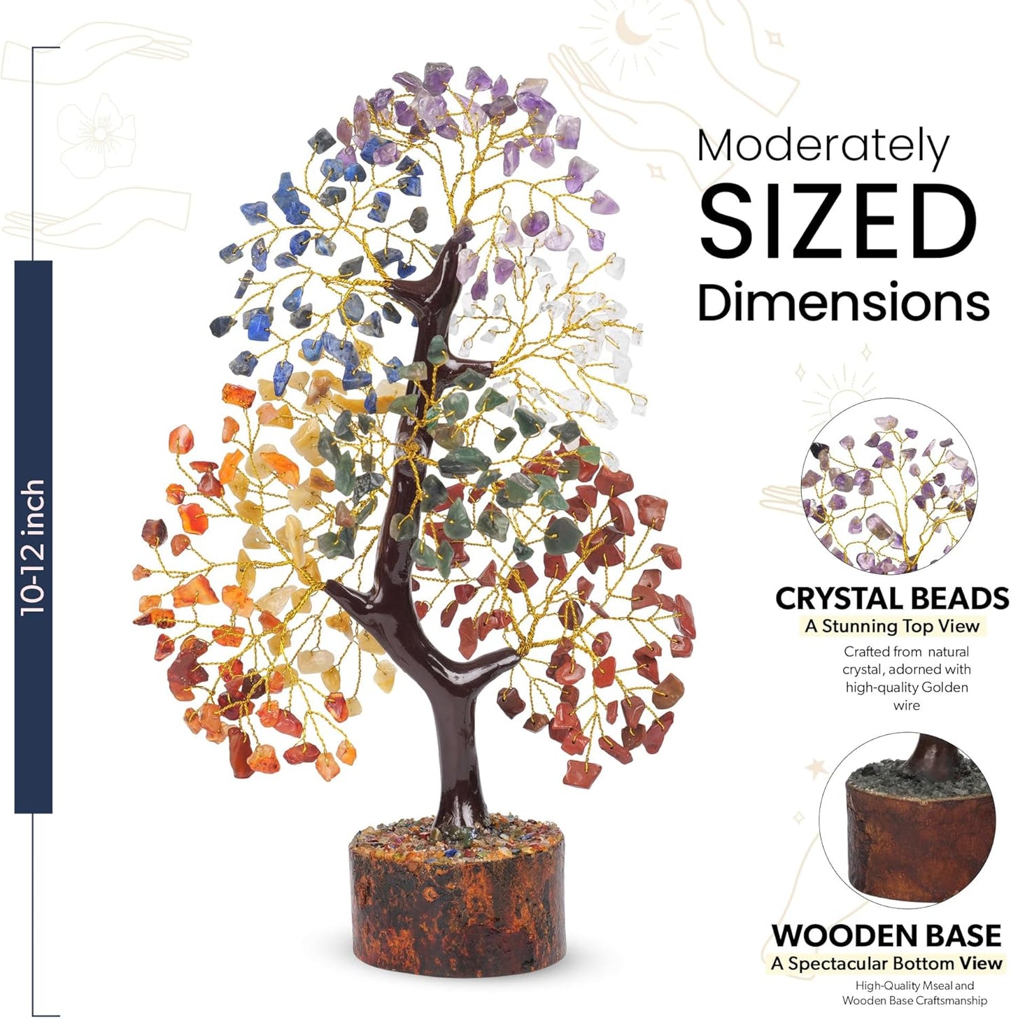 7 Chakra Tree of Life, Crystals and Healing Stones