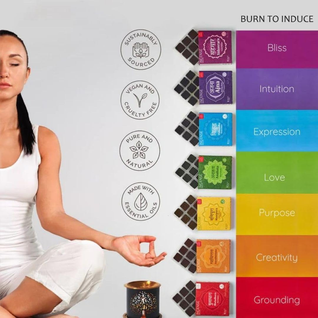 7 Chakra Incense Coal Bricks 