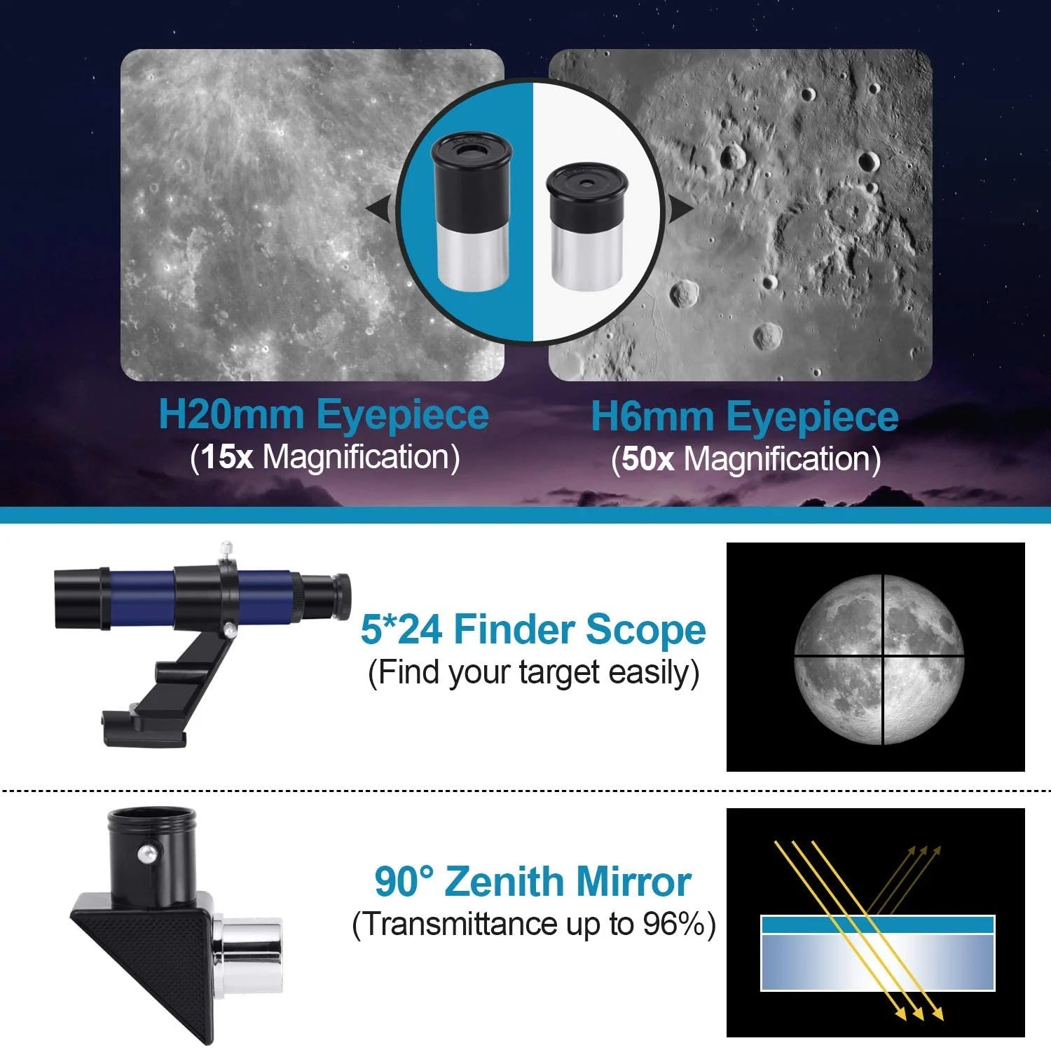 Telescopes for  Beginners, 70MM Telescope for Astronomy, Refractor Telescopes with Tripod