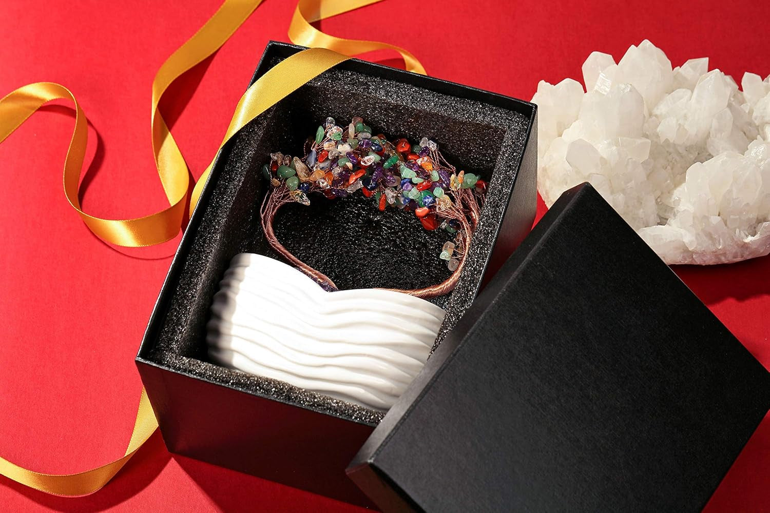 7 Chakra Healing Crystal Heart Money Tree 