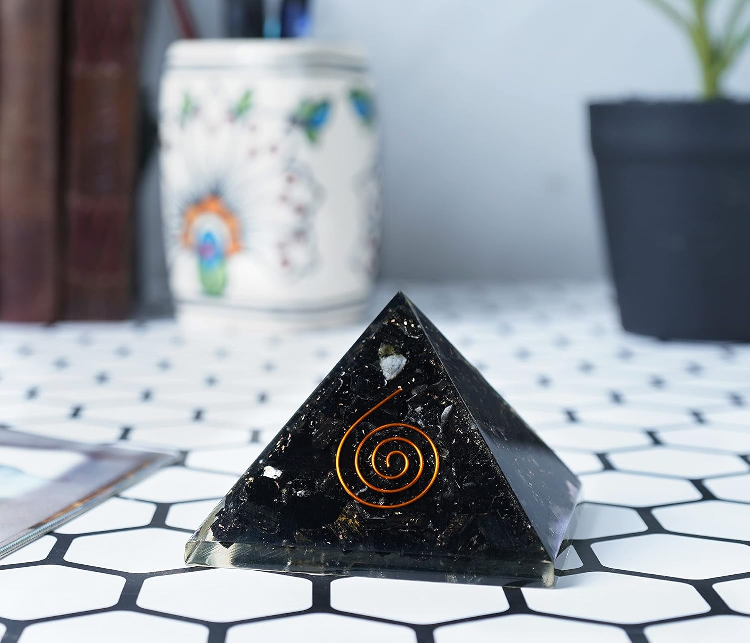 Black Tourmaline Orgone Pyramid 2.5-3 Inch