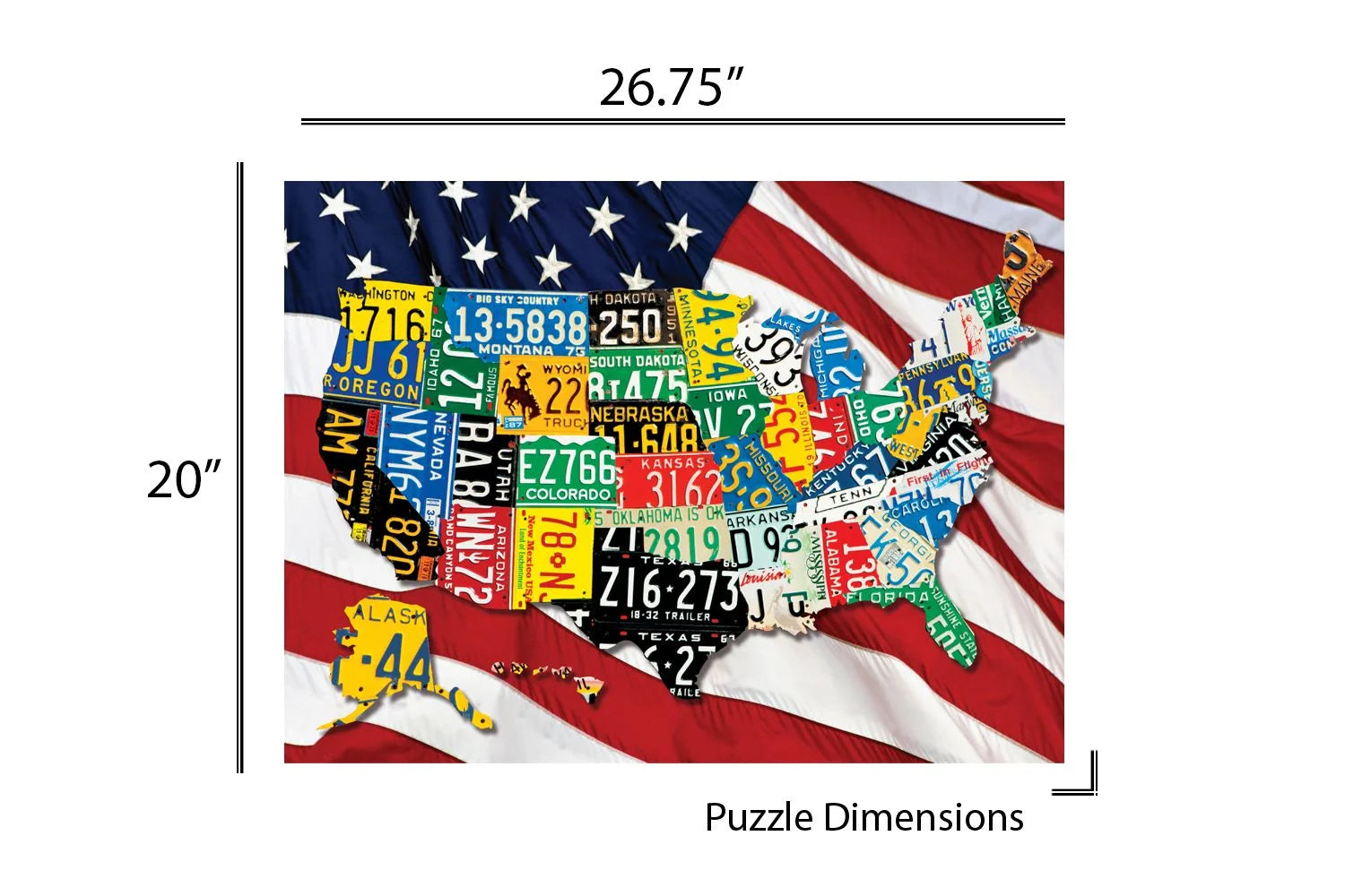 , State Plates 400 Piece Puzzle