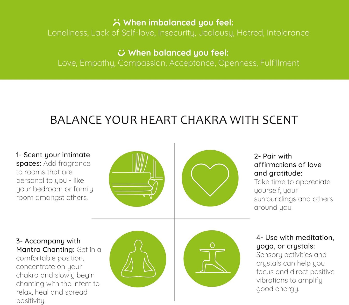 Heart Chakra Natural Mist 100Ml/3.3 Fl Oz | Anahata | Aromatherapy Spray for Chakra Balance | Rose & Bergamot Extracts 