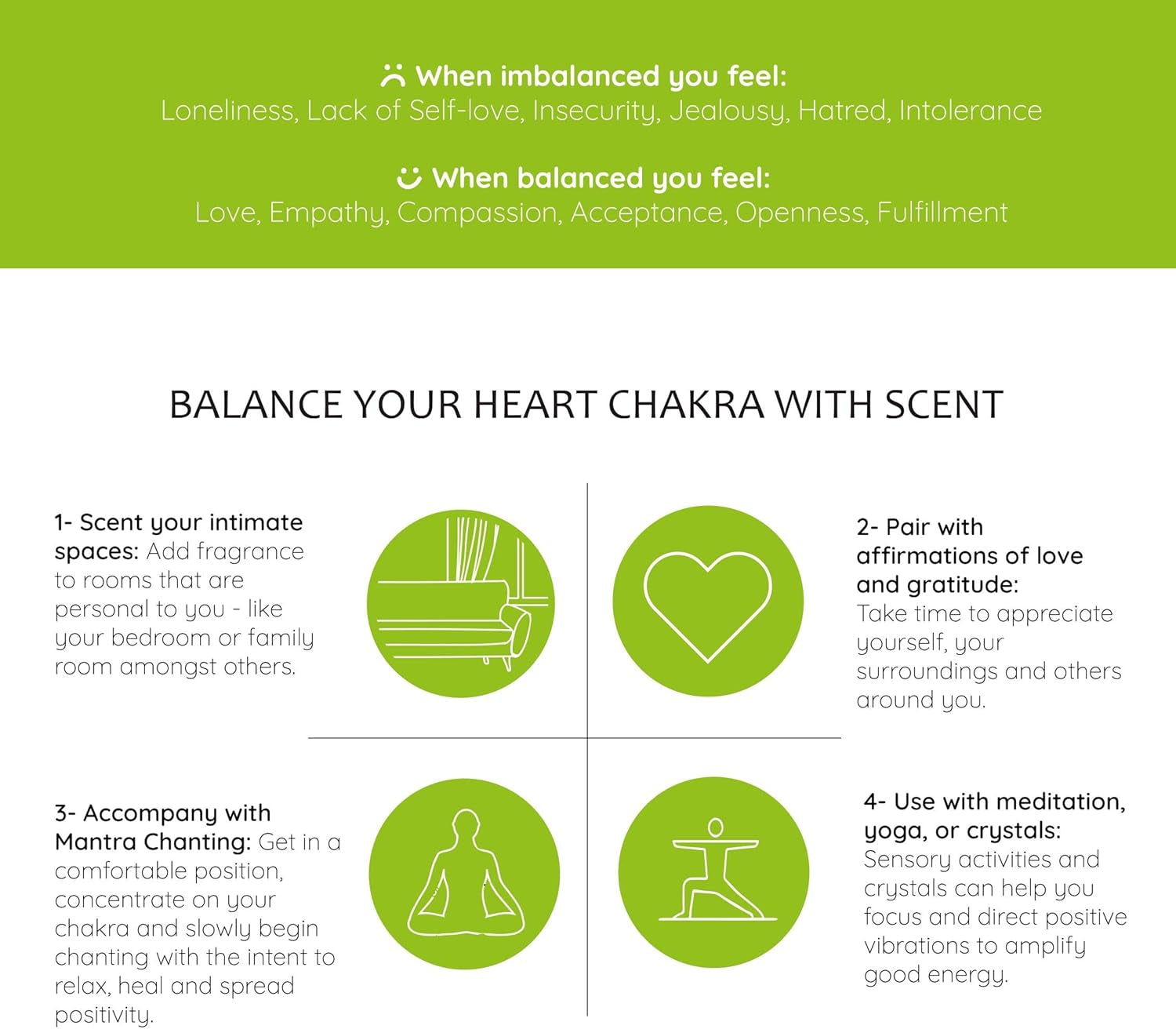 Heart Chakra Natural Mist 100Ml/3.3 Fl Oz | Anahata | Aromatherapy Spray for Chakra Balance | Rose & Bergamot Extracts 