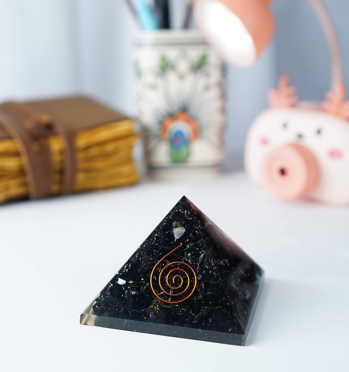 Black Tourmaline Orgone Pyramid 2.5-3 Inch