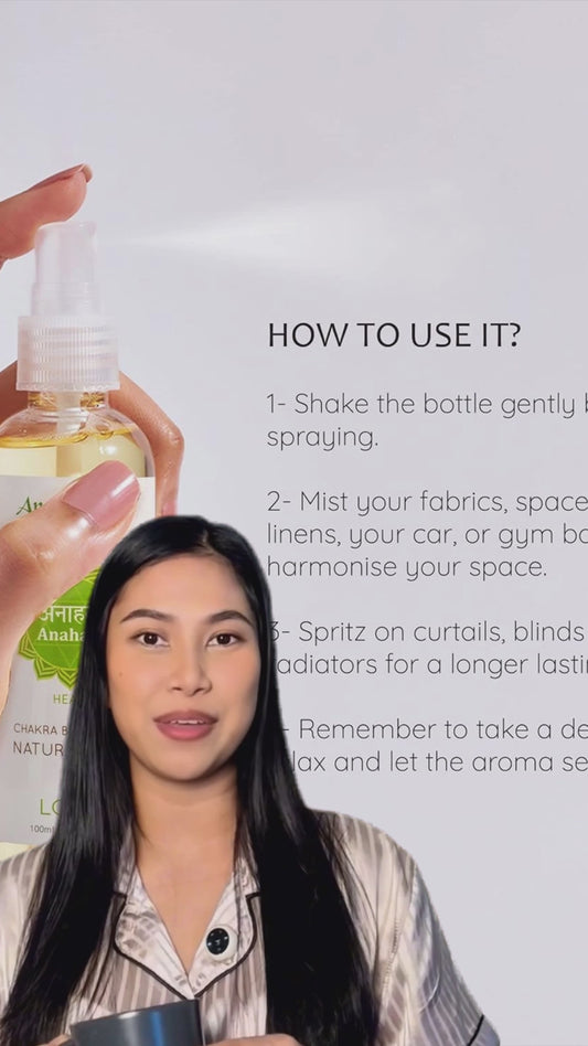 Anahata Heart Chakra Natural Mist Aromatherapy Spray for Love, Balance & Inner Peace